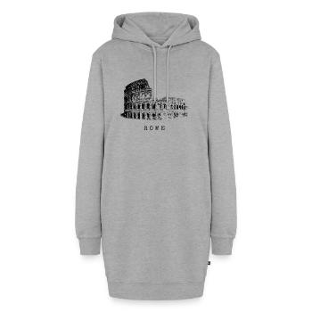 Rom Kolosseum Vintage Skyline Italien Liebe Rome - Hoodie-Kleid - Grau meliert - Vorne