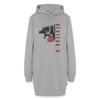 Wotansknoten Norse Wikinger Geschenk Berserkir Bär - Hoodie-Kleid - Grau meliert - Vorne