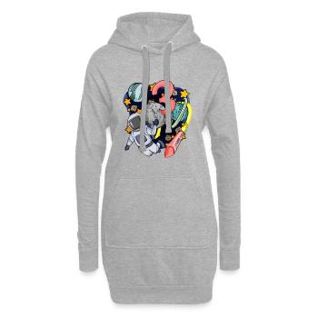 3 Geburtstag Junge - 3 Jahre alt - Ich bin 3 - Hoodie-Kleid - Grau meliert - Vorne