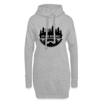 Holzfäller Ich Und Mein Holz - Hoodie-Kleid - Grau meliert - Vorne