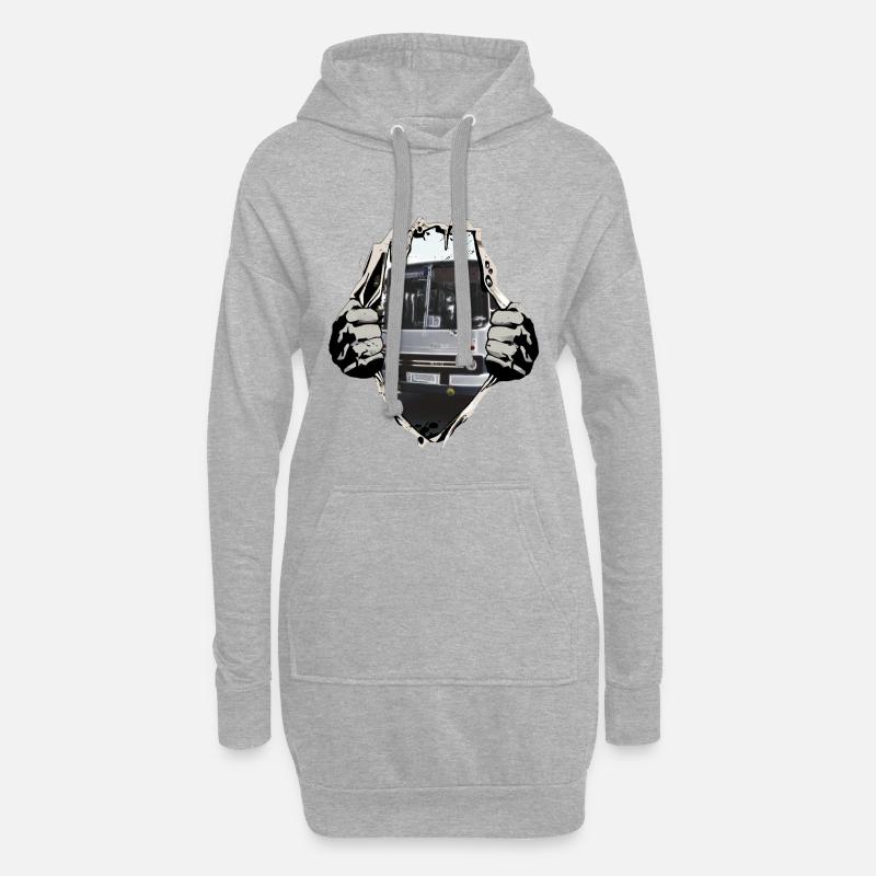 Ikarus Bus - Hoodie-Kleid - Grau meliert