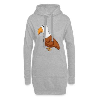 Aigle - Sweat-shirt à capuche long Femme - gris chiné - Devant
