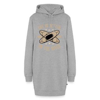 Kajak Kajakfahren - Hoodie-Kleid - Grau meliert - Vorne - AI Model Female 172 light (172cm)