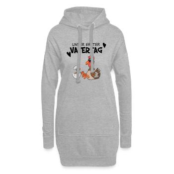 Vatertag - erster Vatertag Geschenk - Hoodie-Kleid - Grau meliert - Vorne