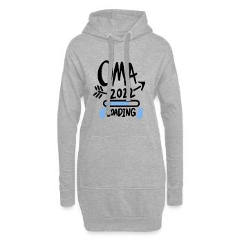 Oma 2022 - Werdende Oma 2022 - Hoodie-Kleid - Grau meliert - Vorne