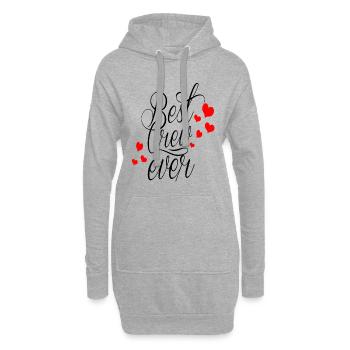 BEST CREW EVER - Hoodie-Kleid - Grau meliert - Vorne