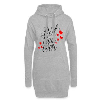 Best Team Ever! - Hoodie-Kleid - Grau meliert - Vorne