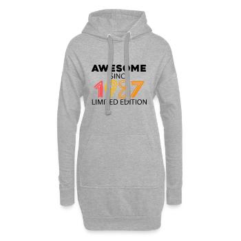 Fantastique depuis 1987 - né en 1987 - Sweat-shirt à capuche long Femme - gris chiné - Devant
