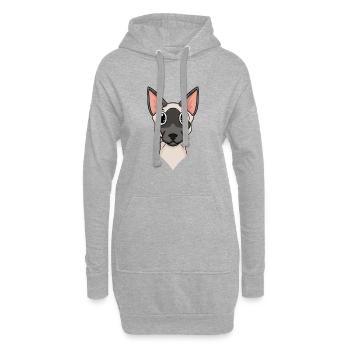 Siamkatze - Hoodie-Kleid - Grau meliert - Vorne