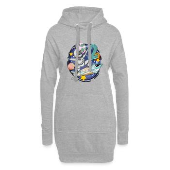 2ème anniversaire garçon - 2 ans - J’ai 2 ans - Sweat-shirt à capuche long Femme - gris chiné - Devant