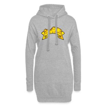 Banner aus Käse - Hoodie-Kleid - Grau meliert - Vorne