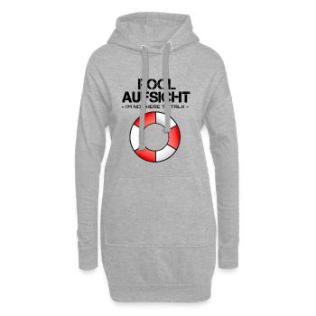 Pool Aufsicht mit Rettungsring - Hoodie-Kleid - Grau meliert - Vorne
