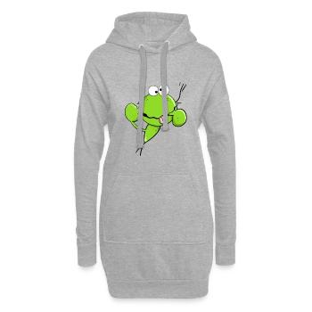 Frecher Quak Frosch I Frosch Cartoon MODARTIS - Hoodie-Kleid - Grau meliert - Vorne