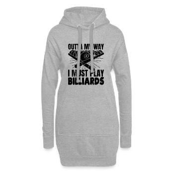 Drôle de joueur de billard - Sweat-shirt à capuche long Femme - gris chiné - Devant