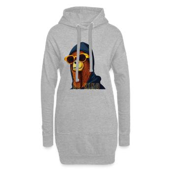 Sweat à capuche orang-outan Be Gentil - Sweat-shirt à capuche long Femme - gris chiné - Devant