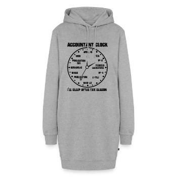 Funny Accountant Clock CPA Accounting - Hoodie-Kleid - Grau meliert - Vorne