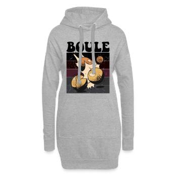 Boulespieler Boulekugel für Bouler Petanque Boule - Hoodie-Kleid - Grau meliert - Vorne