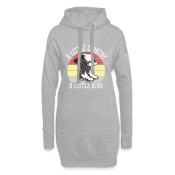 Little Country Little Hood Cowboy Musique country - Sweat-shirt à capuche long Femme - gris chiné - Devant