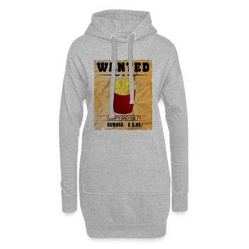 Wanted - French fries - Pommes - Hoodie Dress - heather grey - Front