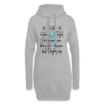Erzieherin - Hoodie-Kleid - Grau meliert - Vorne