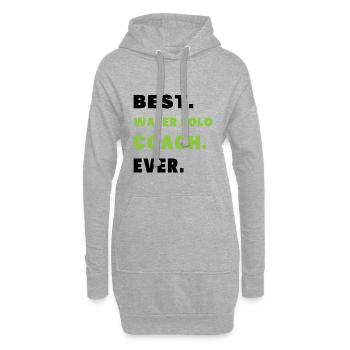 Meilleur Entraîneur Water-polo Humour Cadeau Coach - Sweat-shirt à capuche long Femme - gris chiné - Devant