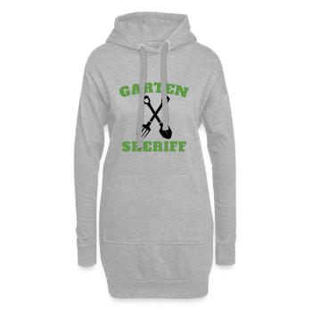 Gärtner Hobbygärtner Landschaftsbau Garten Sheriff - Hoodie-Kleid - Grau meliert - Vorne