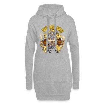 Bierzelt Gott Biertrinker Geschenk - Hoodie-Kleid - Grau meliert - Vorne
