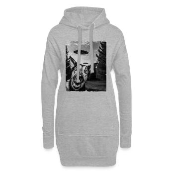 Schäferhund Auserirdisch Invasion Uap Weirdcore - Hoodie-Kleid - Grau meliert - Vorne
