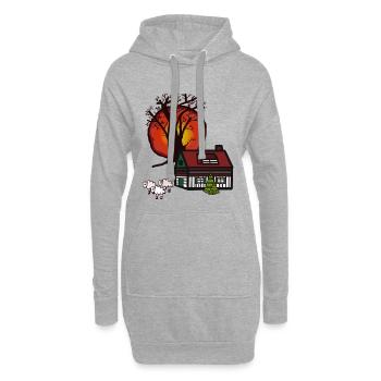 Ostsee Nordsee Küste Dorf Nordisch Dorf Land - Hoodie-Kleid - Grau meliert - Vorne