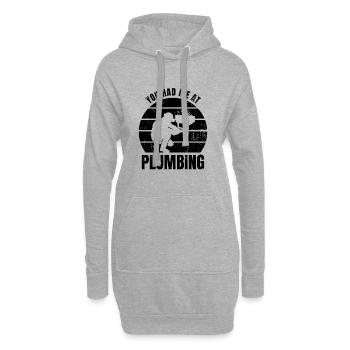 Amateur de plombier - Sweat-shirt à capuche long Femme - gris chiné - Devant