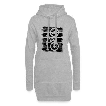 VTT - Sweat-shirt à capuche long Femme - gris chiné - Devant