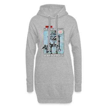 Pozor! Elektronicky Mordulec - Hoodie Dress - heather grey - Front