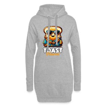 Toast Hawaii avec des lunettes de soleil et une chemise hawaïenne - Sweat-shirt à capuche long Femme - gris chiné - Devant