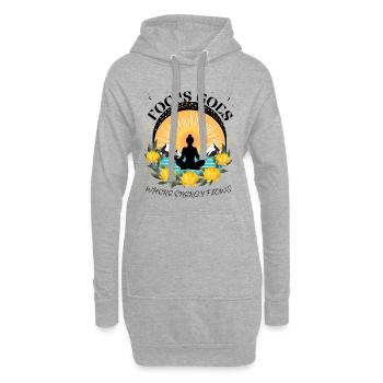 La concentration va là où l’énergie circule - Yoga Lovers - Sweat-shirt à capuche long Femme - gris chiné - Devant