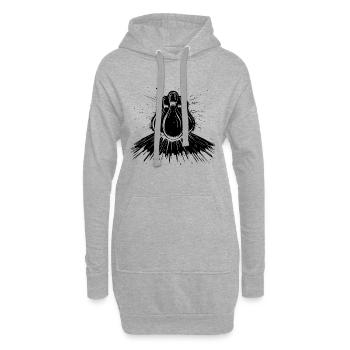 Bowling Skizze - Hoodie-Kleid - Grau meliert - Vorne