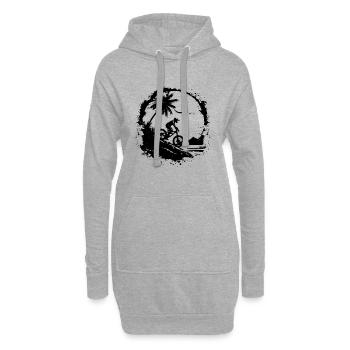 Mountainbiking Skizze - Hoodie-Kleid - Grau meliert - Vorne