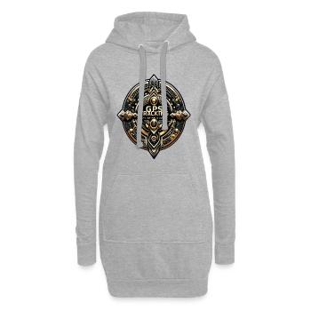 Autocollant de suivi GPS - Sweat-shirt à capuche long Femme - gris chiné - Devant