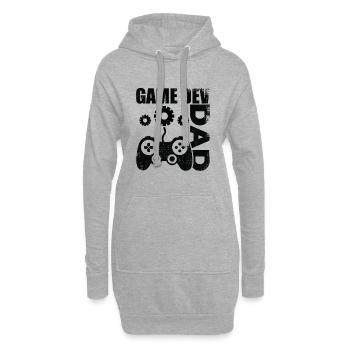 Père du développeur de jeux - Sweat-shirt à capuche long Femme - gris chiné - Devant