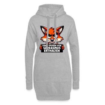 Kann Spuren von Sarkasmus enthalten – Spruch - Hoodie-Kleid - Grau meliert - Vorne