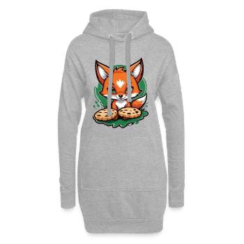 Foxy Chocolate Treats - Hoodie-Kleid - Grau meliert - Vorne