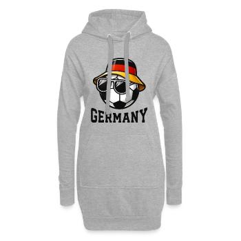 Équipe de football de l’Allemagne Fan Flag Team - Sweat-shirt à capuche long Femme - gris chiné - Devant