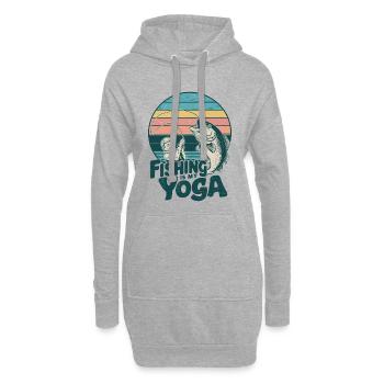 Pêche Yoga Pêche Pêcheur Pêcheur Détente - Sweat-shirt à capuche long Femme - gris chiné - Devant