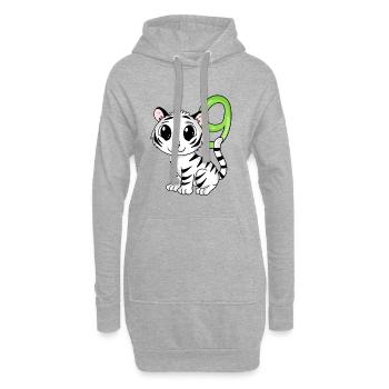 9. Geburtstag Motiv Tiger - 9 Jahre - Hoodie-Kleid - Grau meliert - Vorne