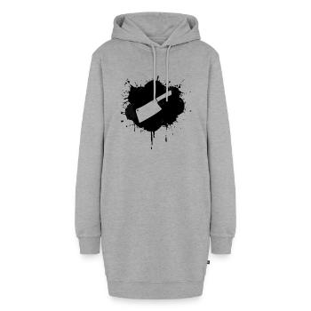 Couperet - Sweat-shirt à capuche long Femme - gris chiné - Devant