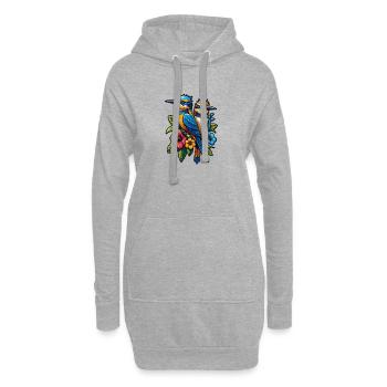 Éleveur d’oiseaux Ornithologue Ornithologue Ornithologue - Sweat-shirt à capuche long Femme - gris chiné - Devant