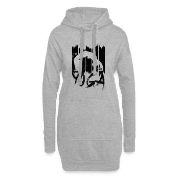 Yoga - Sweat-shirt à capuche long Femme - gris chiné - Devant