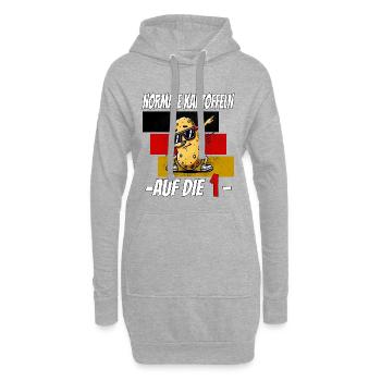 Normale Kartoffeln Auf Die 1 Funny Potato Dab - Hoodie-Kleid - Grau meliert - Vorne