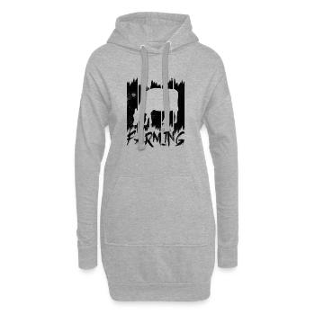 Rinderzucht - Hoodie-Kleid - Grau meliert - Vorne