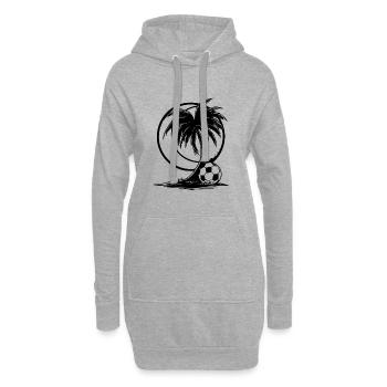 Fußball Zeichnung - Hoodie-Kleid - Grau meliert - Vorne