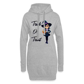 Süßes oder Saures - Hoodie-Kleid - Grau meliert - Vorne